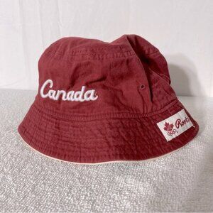 Vintage Roots Red Embroidered Coca Cola Worldwide Olympic Partner Bucket Hat
